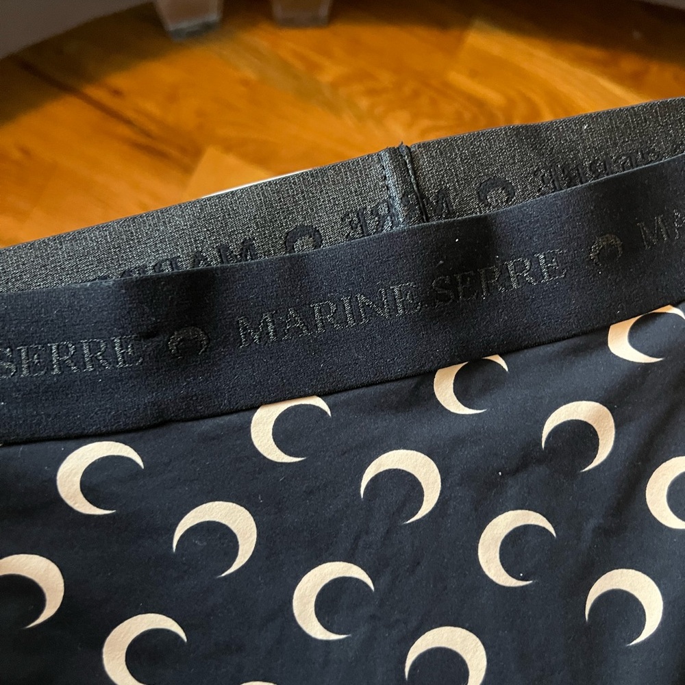 Marine Serre Gray and Cream Crescent Moon